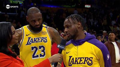 LeBron, Bronny James Combine for Heartfelt Interview After Historic Lakers Opener