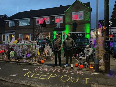 Father and son in bid to create UK’s ‘spookiest Halloween house’