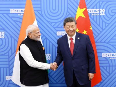 Modi and Xi hold first formal meeting in five years at Brics summit in Russia