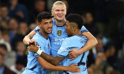 Haaland’s flying volley lights up Manchester City’s rout of Sparta Prague