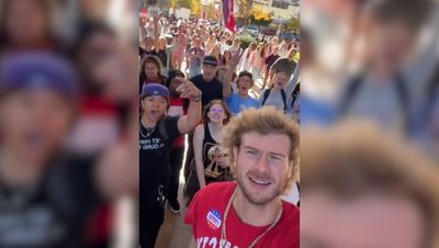 Rapper Yung Gravy leads flood of students to early voting on University of Wisconsin–Madison campus