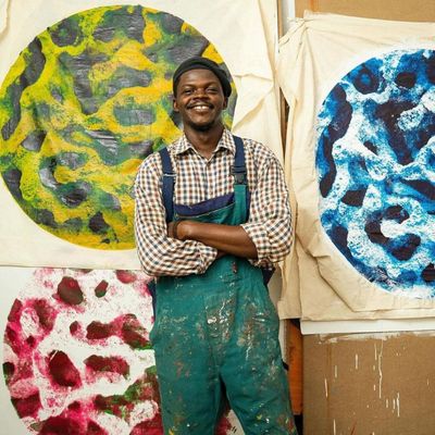 ‘I’m a creative military’: London embraces Ghanaian artist who chose to paint, not fight