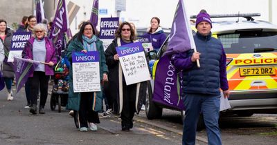 John Swinney ‘deeply disappointed’ as striking union members protest outside office