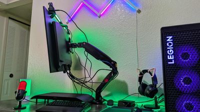 Solid and practical, I trust this monitor arm to support my $1,300 gaming monitor and free up desk space