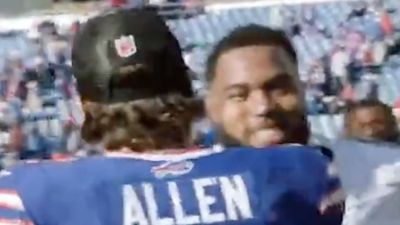 Mics Caught Josh Allen's Classy Postgame Moment With Titans Defender After Bills' Win