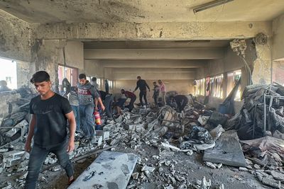 Israeli strike on school-turned-shelter in Gaza’s Nuseirat kills 17