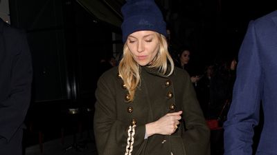 Sienna Miller's cosy navy beanie and oversized khaki trench has got us so excited to wrap up warm in style