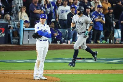 Even Freddie Freeman had to marvel at Giancarlo Stanton’s mammoth World Series home run