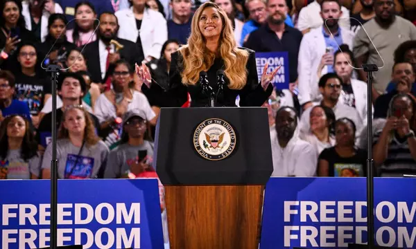 Beyoncé brings star power to Harris rally in Texas with abortion law in the spotlight