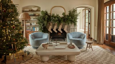 Sarah Sherman Samuel’s Holiday Fireplace Is Perfect — And Her New Collab Has the Decor to Recreate It