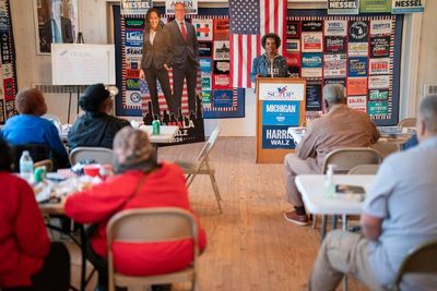 In Michigan, these US veterans call Trump ‘the devil’ – and phone-bank for Harris