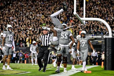 Travis Hunter pulled off a wild back-flipping Spider-Man celebration after his latest touchdown