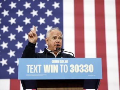 Tim Walz Criticizes Trump's 'Garbage Can' Comment As Unpatriotic