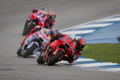 MotoGP Thailand GP: Bagnaia strikes back to win over Martin, Marquez crashes