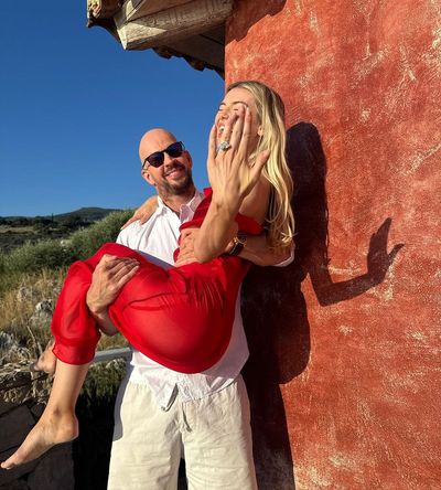 Georgia Toffolo shows off her sparkling ring as reality star gets engaged to BrewDog founder James Watt