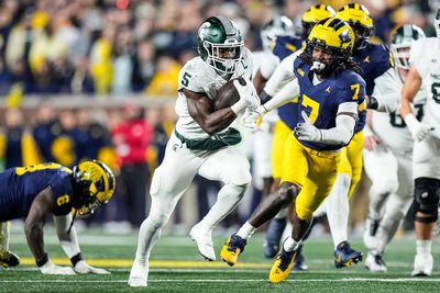 Watch MSU RB Nathan Carter recap loss vs. Michigan