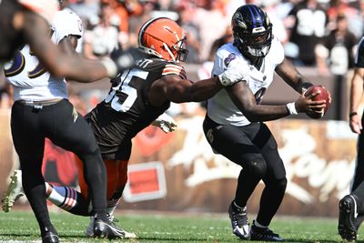 WATCH: Myles Garrett arrived for game vs. the Ravens dressed as ‘The Terminator’