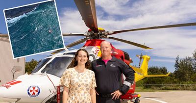 A diver was alone in rough seas for three hours, then the helicopter appeared