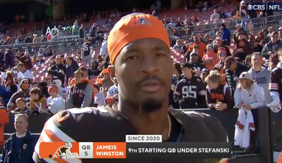 Jameis Winston broke the 4th wall in possibly rehearsed pregame interview before his Browns start