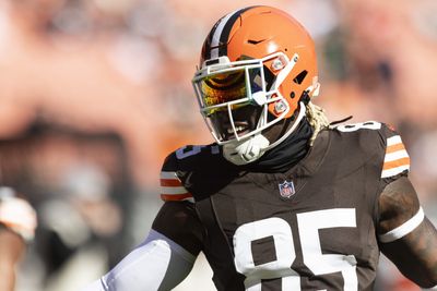 David Njoku celebrates National Tight Ends Day with a touchdown