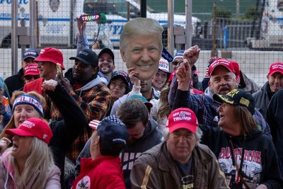 Pictured: MAGA fans pack streets outside of Trump’s rally at Madison Square Garden