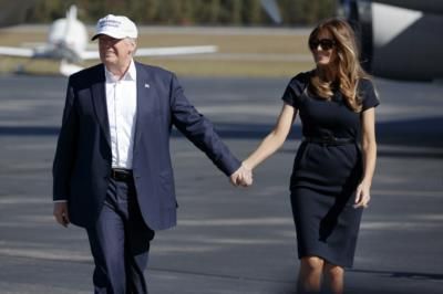 Melania Trump Speaks At Donald Trump's Rally In NYC