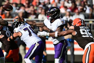 Ravens fared much better versus Myles Garrett than they did against Maxx Crosby