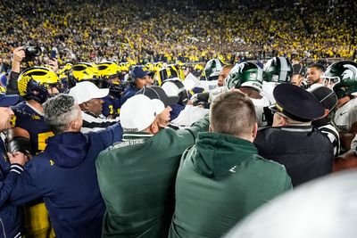 Michigan State athletic director says he has been in touch with Big Ten about post game skirmish after Michigan loss