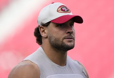 Nick Bosa is a coward who is afraid to back up wearing a MAGA hat with words