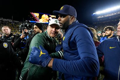 Michigan coach Sherrone Moore calls players’ actions in skirmish with MSU ‘unacceptable’