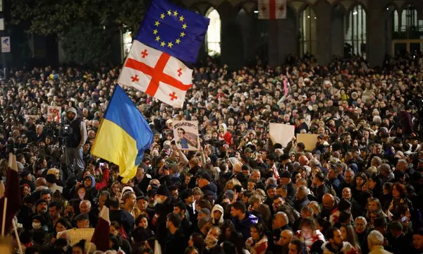 Thousands of Georgians demonstrate against contested election results