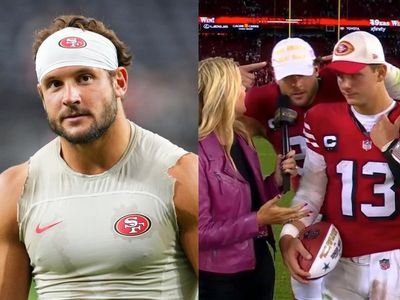 NFL star Nick Bosa crashes teammate’s post-game interview to declare support for Donald Trump