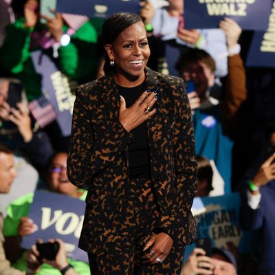 Michelle Obama's Armor for a Battleground State Speech With Kamala Harris? A Theory Suit