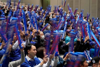 Fans in Shohei Ohtani's Japanese hometown pack in to watch Game 3 of the World Series