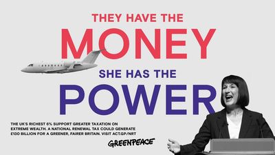 TfL backtracks after 'banning' Greenpeace tax the rich advert ahead of Chancellor Rachel Reeves's Budget