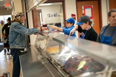 ‘Biden has failed me’: at a Michigan soup kitchen, people are torn between Harris and Trump