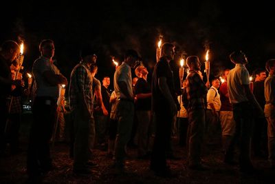 Mysterious bronze neo-Nazi tiki torch for Trump statue appears in Washington DC: ‘Very fine people’