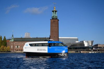 A new electric hydrofoil ferry in Stockholm offers cleaner journeys between its 14 islands