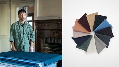 Teruhiro Yanagihara's new textile for Kvadrat boasts a rhythmic design reimagining Japanese handsewing techniques