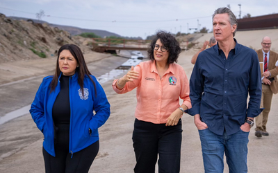 Gov. Newsom Finally Visits Tijuana River As Local Leaders Say Fixing Treatment Plant Not Enough To Address Sewage Crisis