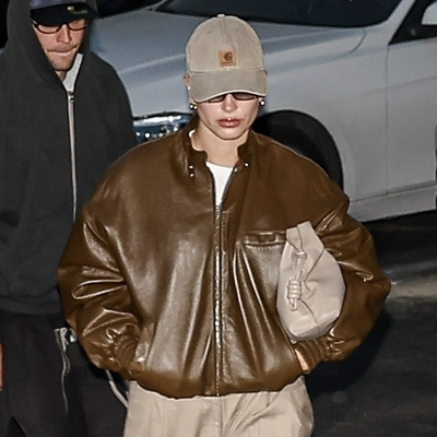 Hailey Bieber Styles an Investment $3,250 Loewe Flamenco Bag With a $20 Carhartt Hat