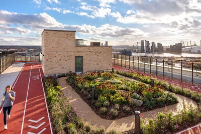 London's first residential rooftop running track launches in Royal Docks