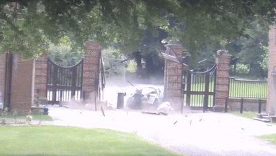 Video: Drink-driver crashes into prime minister’s Chequers country estate