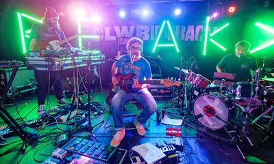 Beak> review – cosmic rockers’ noisy, glorious send-off for Geoff Barrow