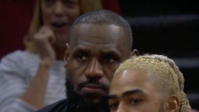 Cameras Caught LeBron James's Special Reaction to Son Bronny's First NBA Basket