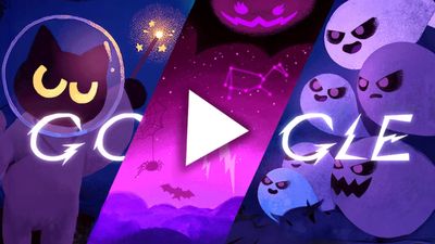 Fight space ghosts as an astronaut cat in spooky Halloween 2024 Google Doodle