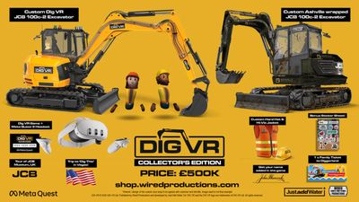 Dig VR announces collector's edition with two real-life excavators and a trip to America that costs £499,985 more than the game by itself