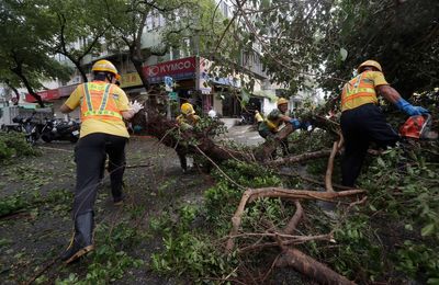 Tropical Storm Kong-rey threatens Shanghai and China's coast after hitting Taiwan as a typhoon