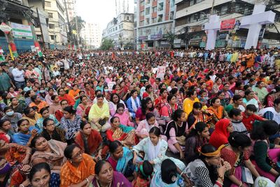 Hindus in Bangladesh rally to demand protection from attacks and harassment