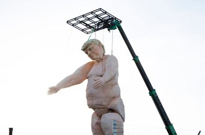 43ft nude Trump statue pops up again in swing state – and local GOP leader isn’t happy